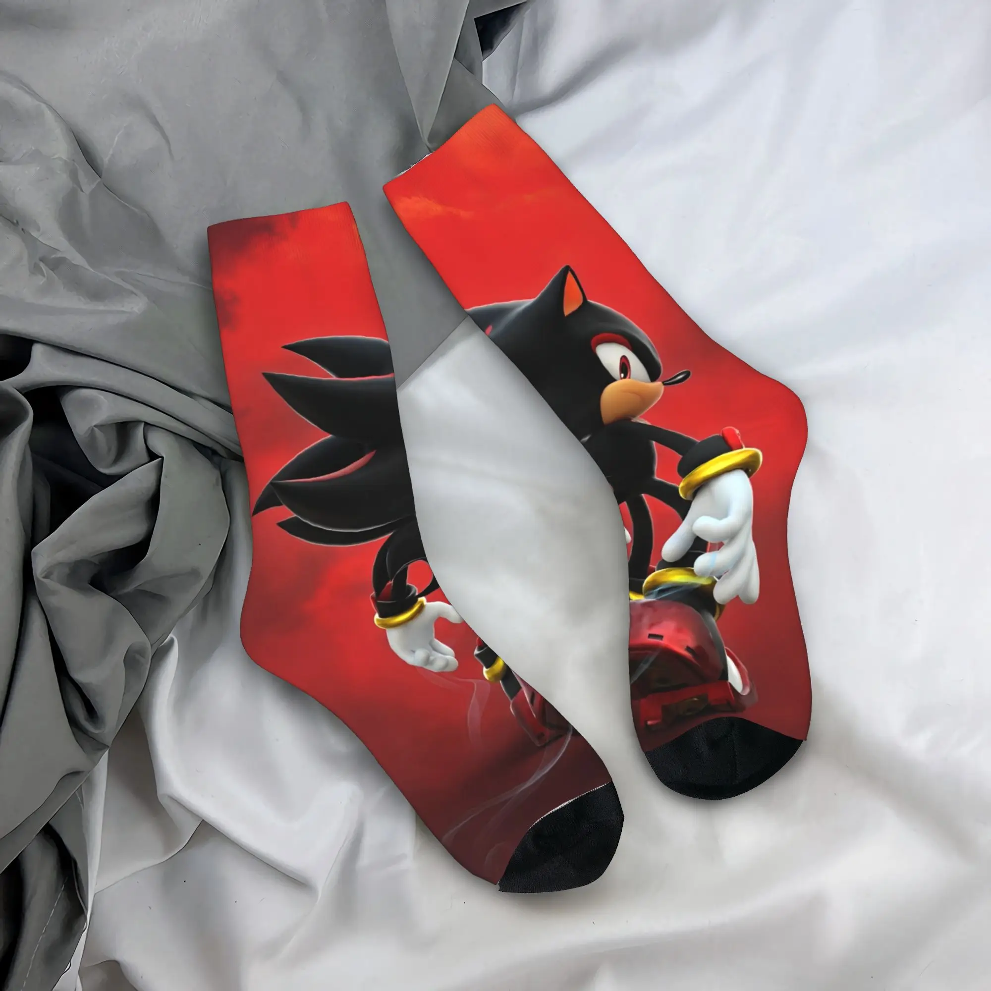 Shadow The Hedgehogs Socks Men Women Novelty Cartoon Socks Spring Summer Autumn Winter Middle Tube Socks