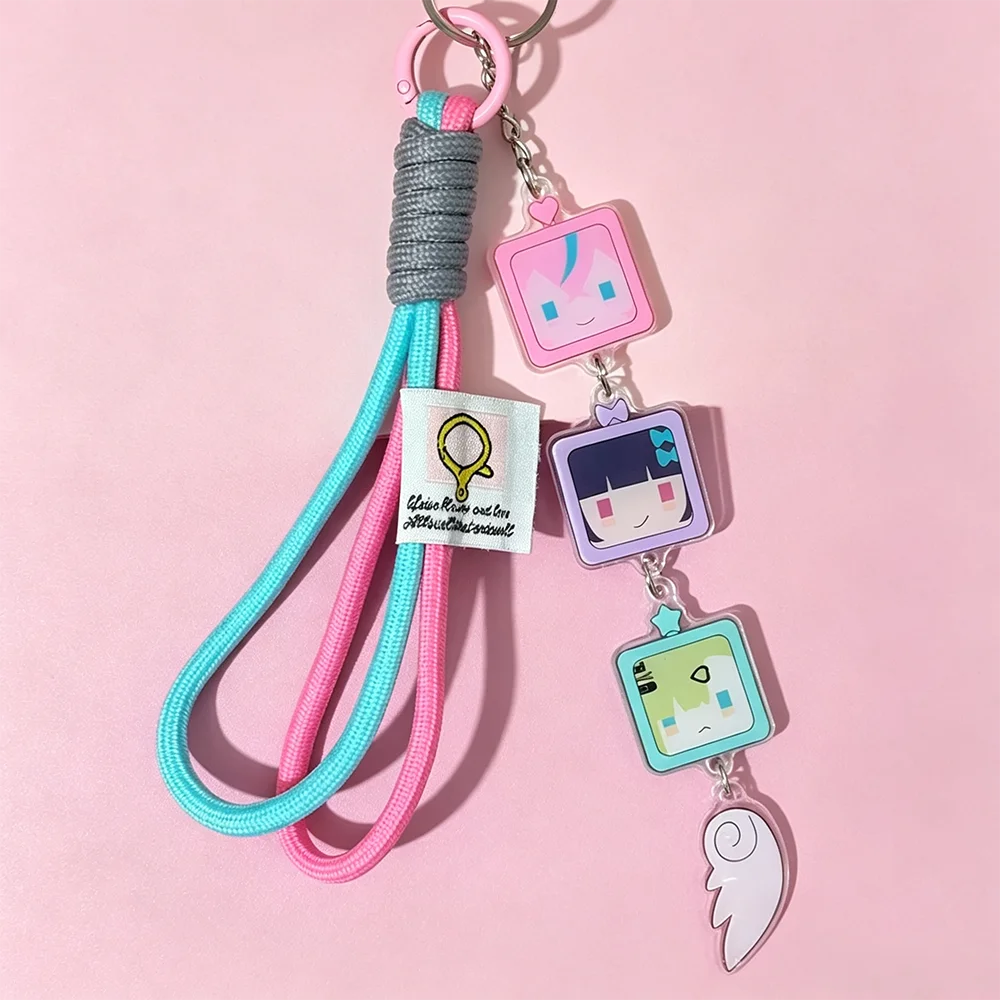 Game Zenless Zone Zero Angels of Delusion Sunna Aria Nangong Uha Cosplay Keychain Acrylic Keyring Backpack Accessories Prop