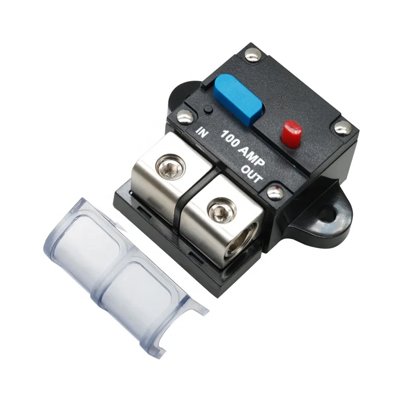 Pure Copper AGU Style Stereo Amplifier Refit 4GA to 4GA Cable 100A 12V Car Truck Audio Amplifier Circuit Breaker Fuse Holder