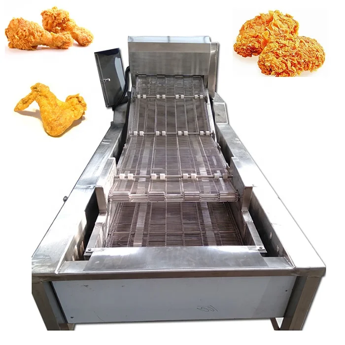 Automatic fried chicken meets potato chips snack production processing line frozen French fries making machine