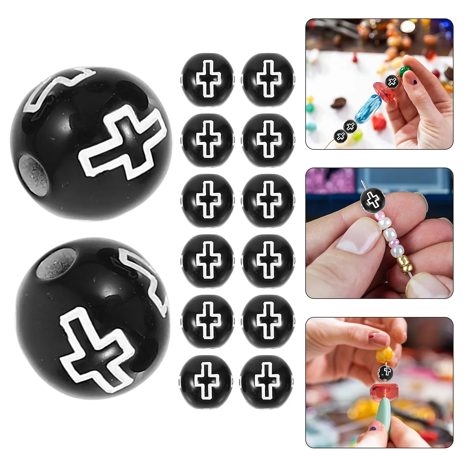 

500Pcs Exquisite Round Acrylic DIY Beads for Jewelry Making Crafts Bracelet Necklace Door Window Decoration Delicate Lightweight