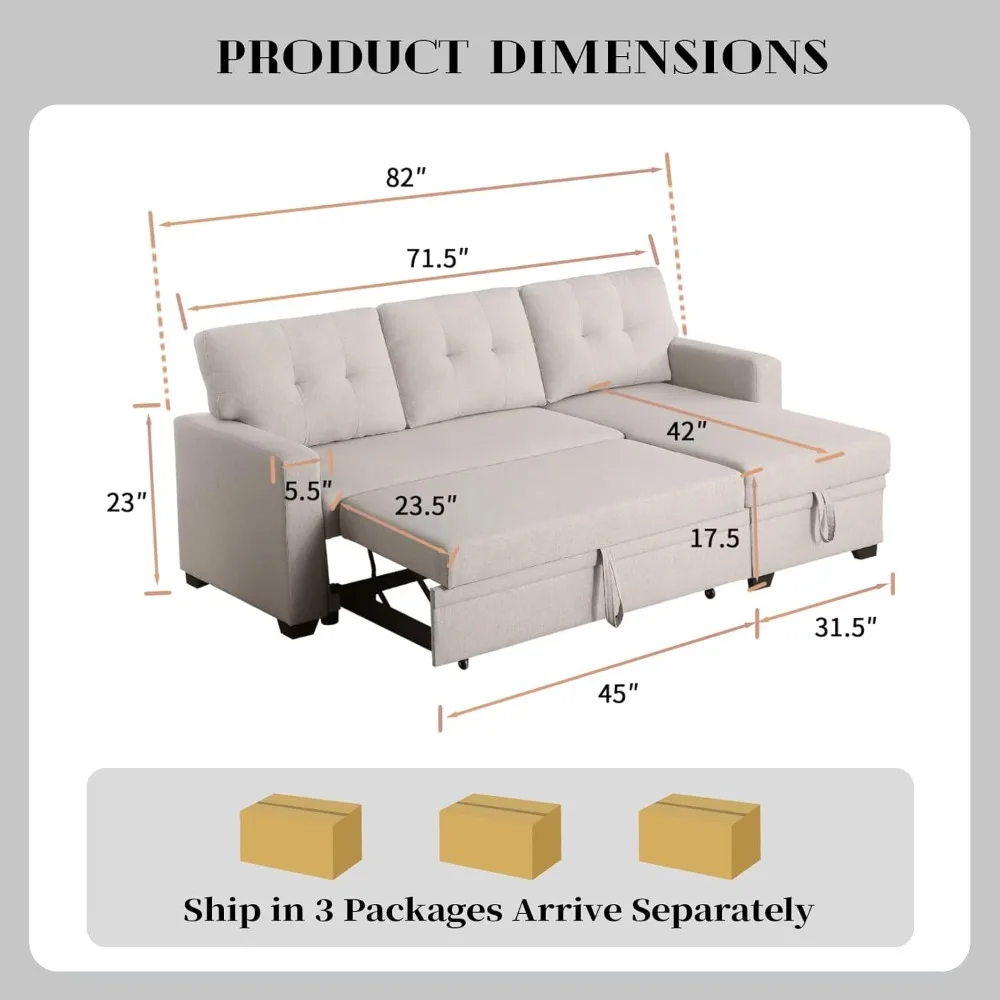 Sofá cama Modular extraíble, mueble Convertible de madera para sala de estar, dormitorio y oficina