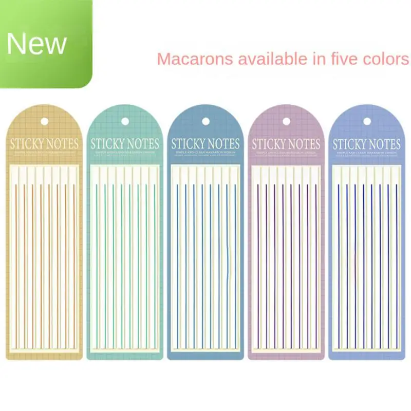 160 Sheets Super Fine Index Sticker Office School Supplies Marking Line Sticky Notes Transparent PET Index Tab Materials Sticker