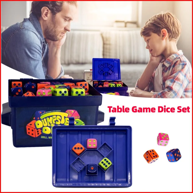 

Dumpster Dice with 80Pcs Dice Set Fast-Paced Family Dice Game Fun Table Board Dice Game for Travel Bar Pub Party Party Gaming