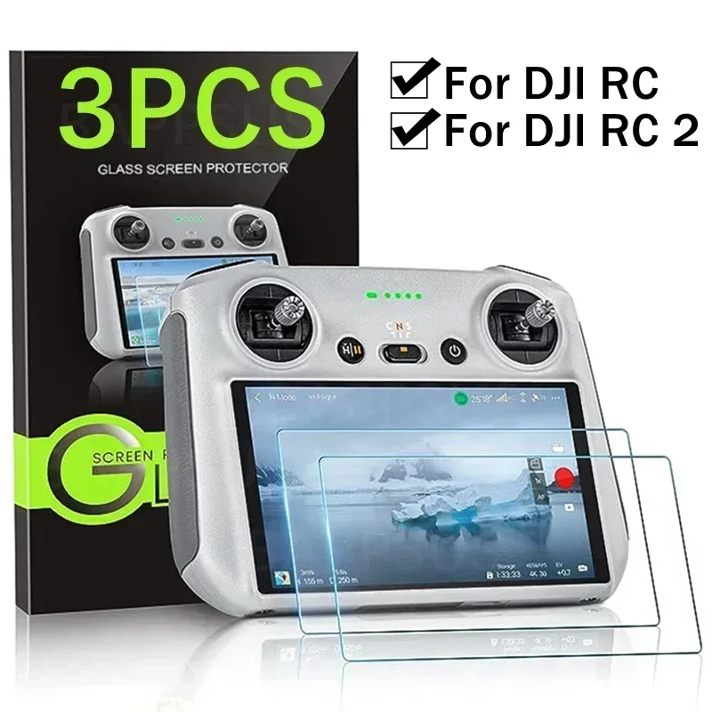 Tempered Glass For DJI Air 3 Air3 RC 2 RC2 Controller Screen Protector HD Camera Drone Remote Accessories for DJI Mini 3 Pro RC