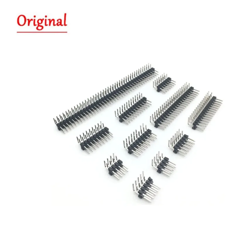 10PCS Normal 2.0mm 2.0 Double Row Right angle Male Breakaway PCB Board Pin Header Connector Pinheader 2*3p 4p 6p 8p 10p 20p 40p