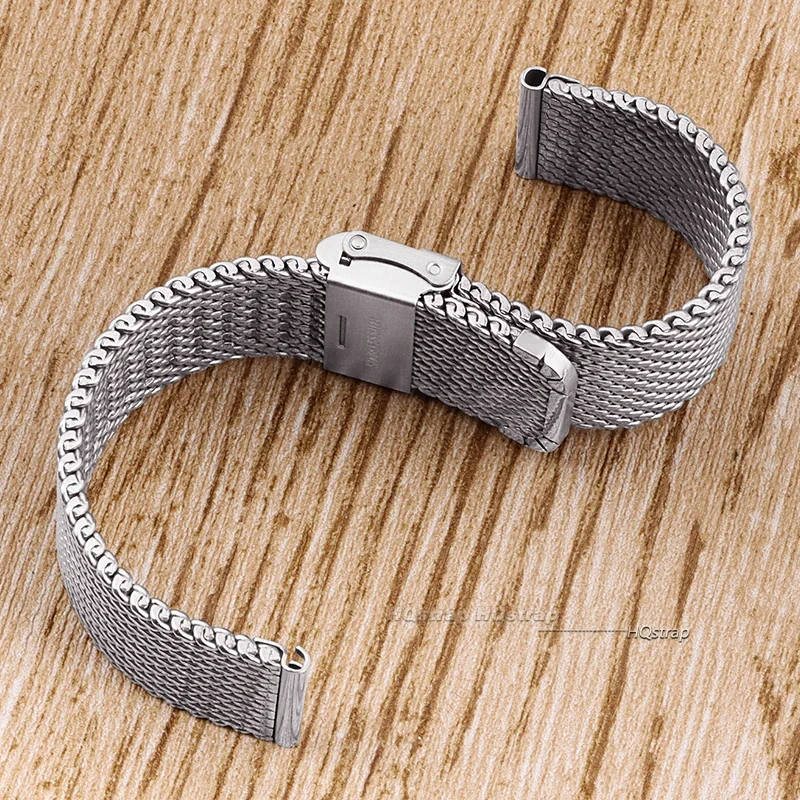 Milanese Watchband 18mm 20mm 22mm 24mm Universal Stainless Steel Metal Watch Band Strap Bracelet Black Rose Gold Silver