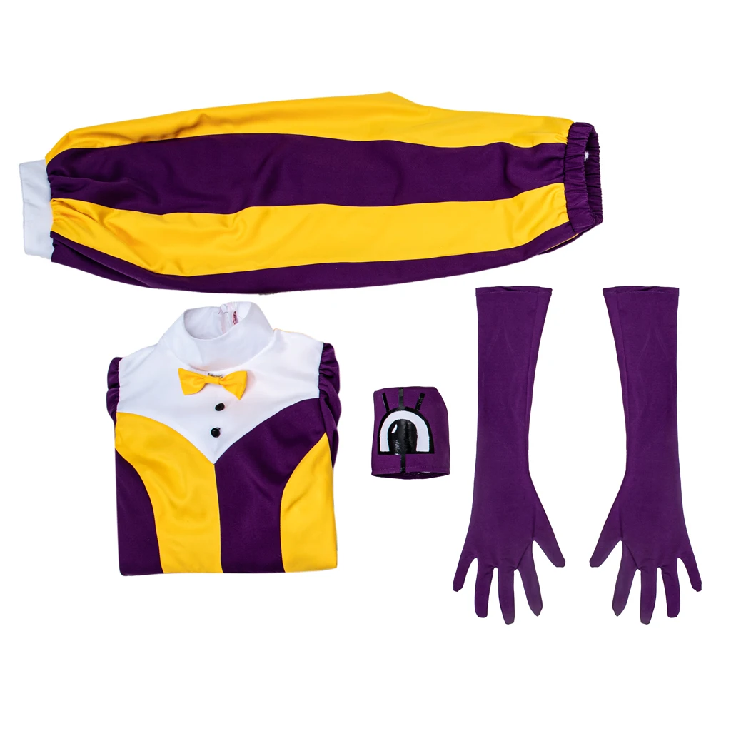 

Edalyn Clawthorne Cosplay Costume The Owl Women's Purple and Red Dress Halloween Carnival Party Roleplay Full Suit