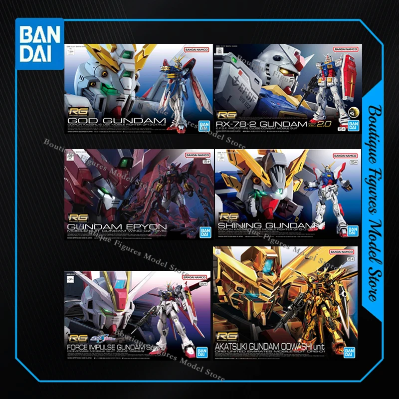 Bandai GUNDAM Original RG GOD RX-78-2 EPYON SHINING FORCE AKATSUKI GUNDAM Action Anime Figures Assembly Model Gift Kids Toys