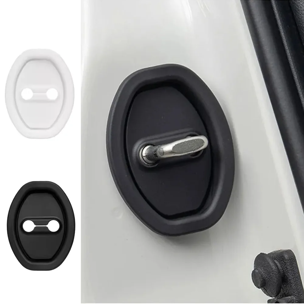 4 Pcs Car Door Lock Protective Cover Universal Silicone Door Shock Absorber Mute Damping Cushion Thickened Anti-collision Pad