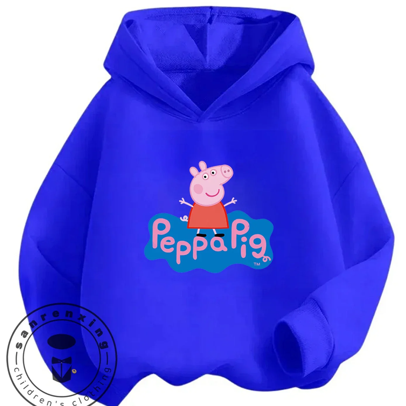 Cute Kawaii Hooded Sweatshirt Cartoon Print Autumn Winter Casual Street Fashion Kids Top Peppa Pig Boys Girls 3 14