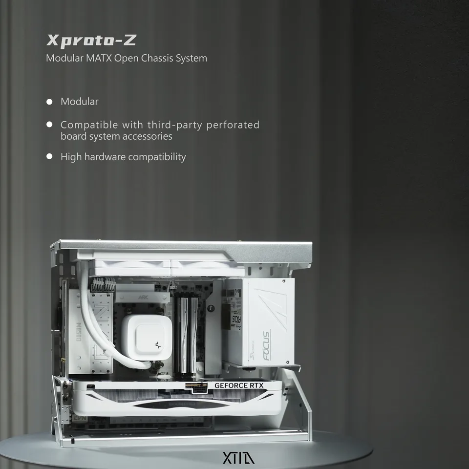 【美品希少】XTIA Xprot-mini Flex電源とCPUクーラー付き！ XTIA Xporot-Z MATX Open Frame
