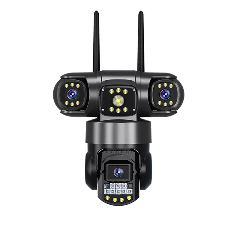 ABGI-caméra IP Wifi avec 3 objectifs, Triple écran, vidéosurveillance extérieure, suivi automatique 