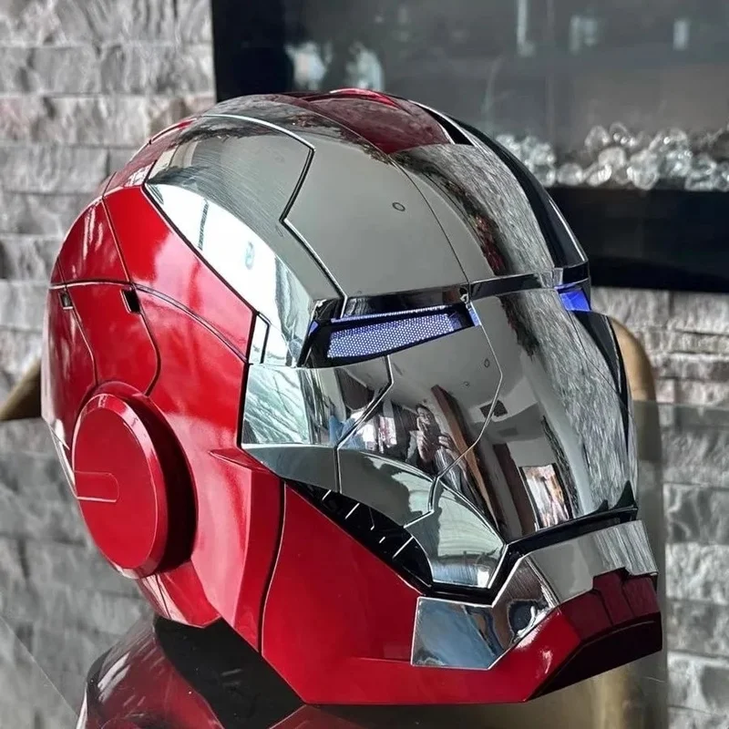 

Iron Man Mk5 Helmet 1:1 Scale Wearable Voice Control Tri Modes Glowing Opening Closing Jarvis Mask For Adult Cosplay Collectible