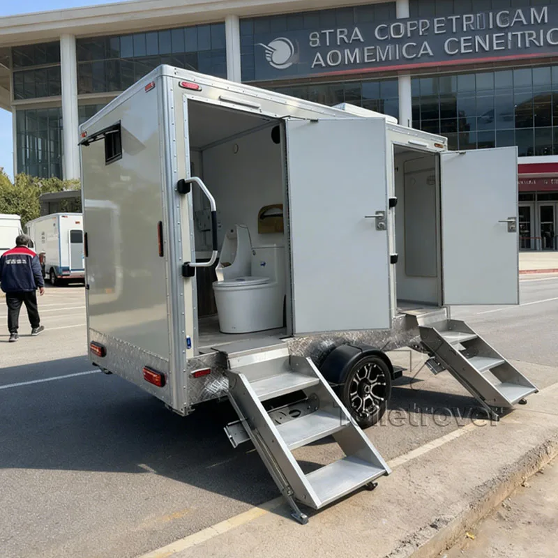 

High Quality Luxury Restroom Mobile Bathroom Travel Trailer China Portable Toilet with Air Conditioner