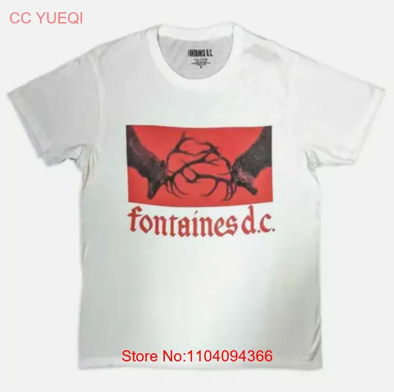 Fontaines D.C. Gothic Logo T-Shirt White New