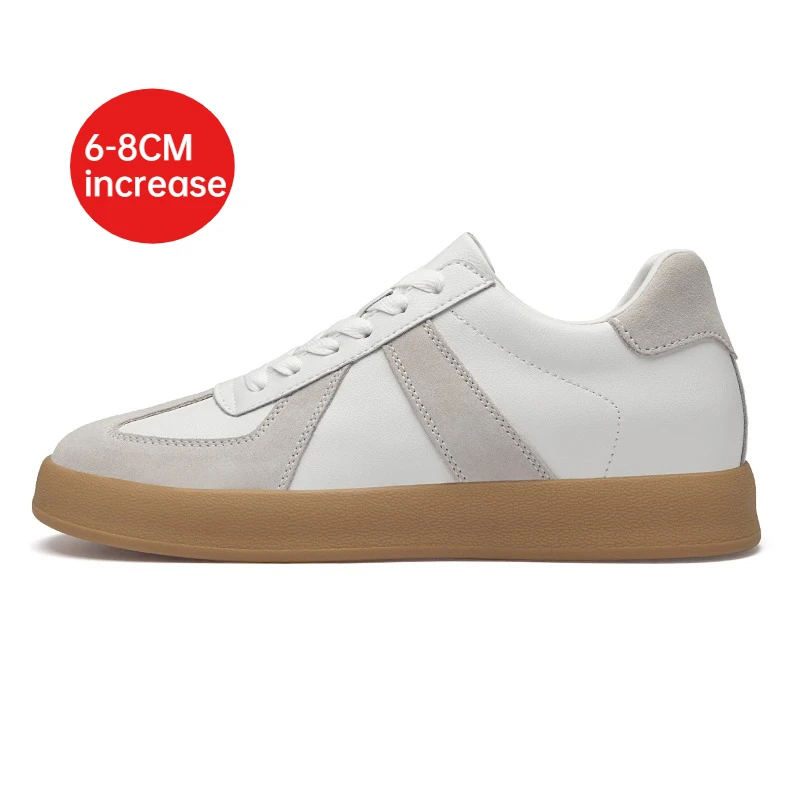 

Men’s Invisible Height Increasing Sneakers 6–8cm Lift Casual Shoes Summer Breathable Genuine Leather Retro Forrest Gump Style