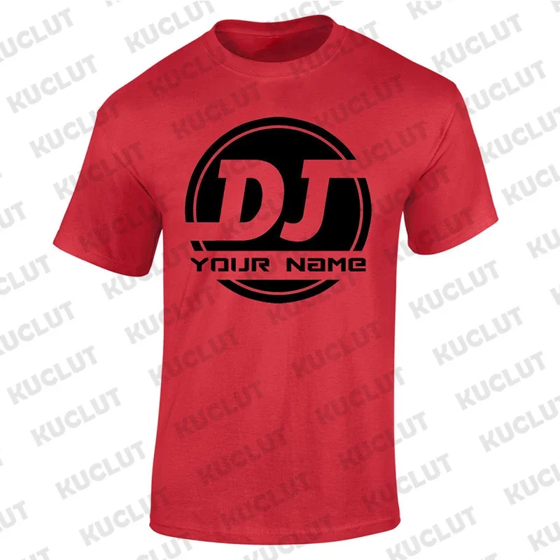 T Shirts for Men Personalised DJ T Shirt Custom DJ Name Music Unisex Tee Shirts Hip Hop Style Clothing DJ Music Lover DIY Tees