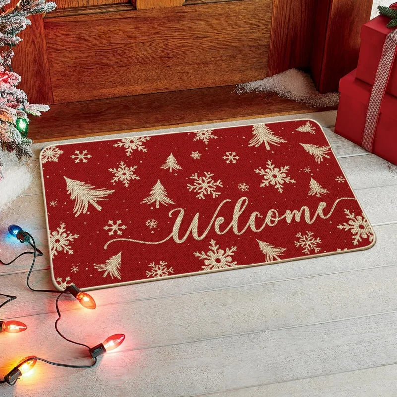 Christmas door mat snowflake winter home decoration indoor and outdoor mat 61X90cm