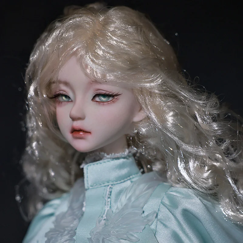 Oficjalna lalka Joybjd 1/4 Bjd Ivy Sd z miętowo-zieloną koszulką w stylu europejskim i anielskimi skrzydłami, lalka kolekcjonerska dla kolekcjonerów.