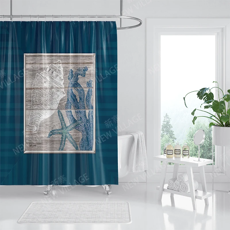 Home waterproof fabric bathroom curtain accessories 90x200 shower shower curtain 240 * 200 Atlantis style shower curtain