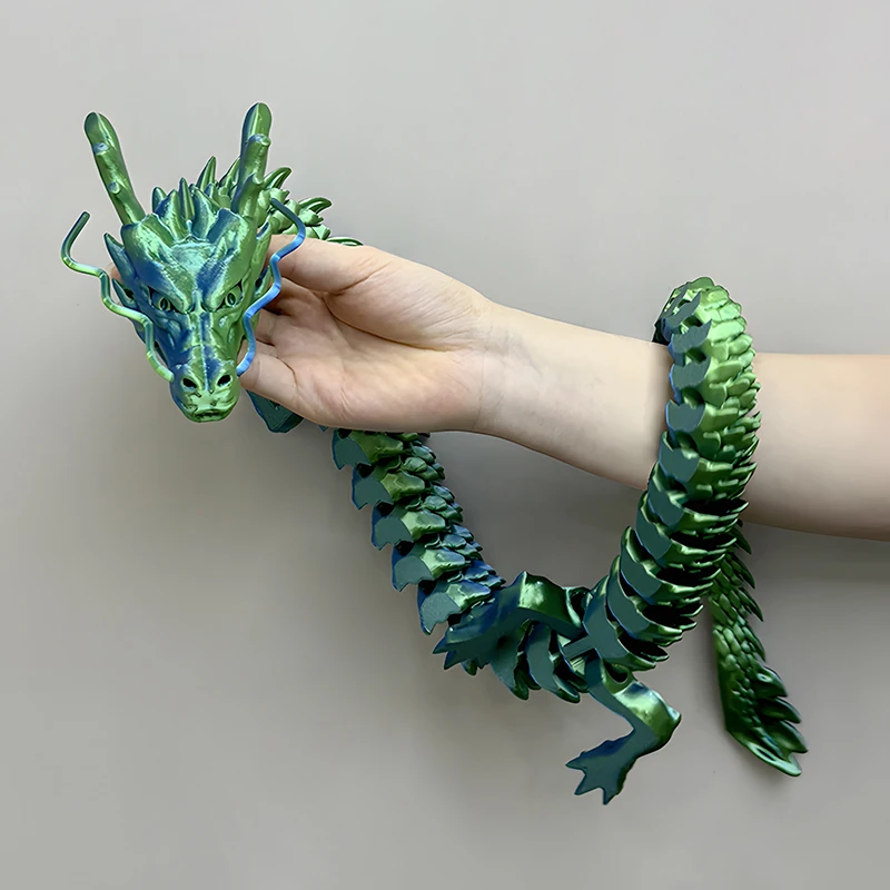 88CM 3D-geprinte Gem Dragon Crystal Fidget Toy Draaibare gelede draak Cadeau voor kinderen met ADHD Perfect voor verjaardagscadeau