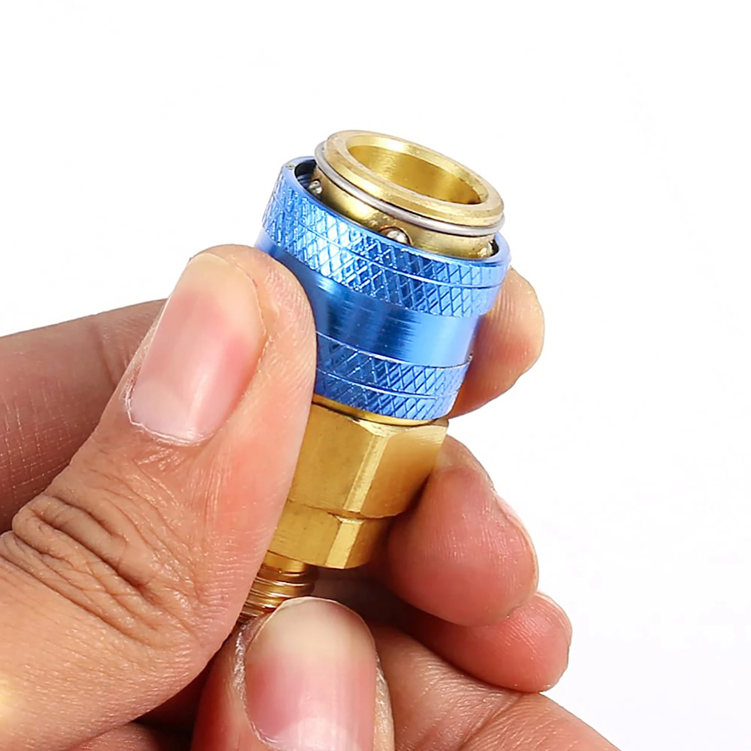 R1234yf Auf R134a Adapter Set – 2-teiliger Schnellkupplungssatz Für Auto-Klimaanlagen, Hoch- & Niederdruck (Messing