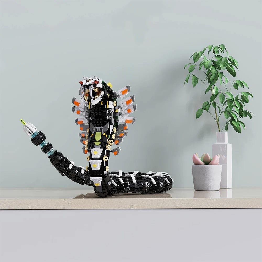 Tallneck MOC Building Blocks, Horizon Inspired Robotic Giraffe, Post Apocalyptic Machine DIY Model for Sci-Fi Fans
