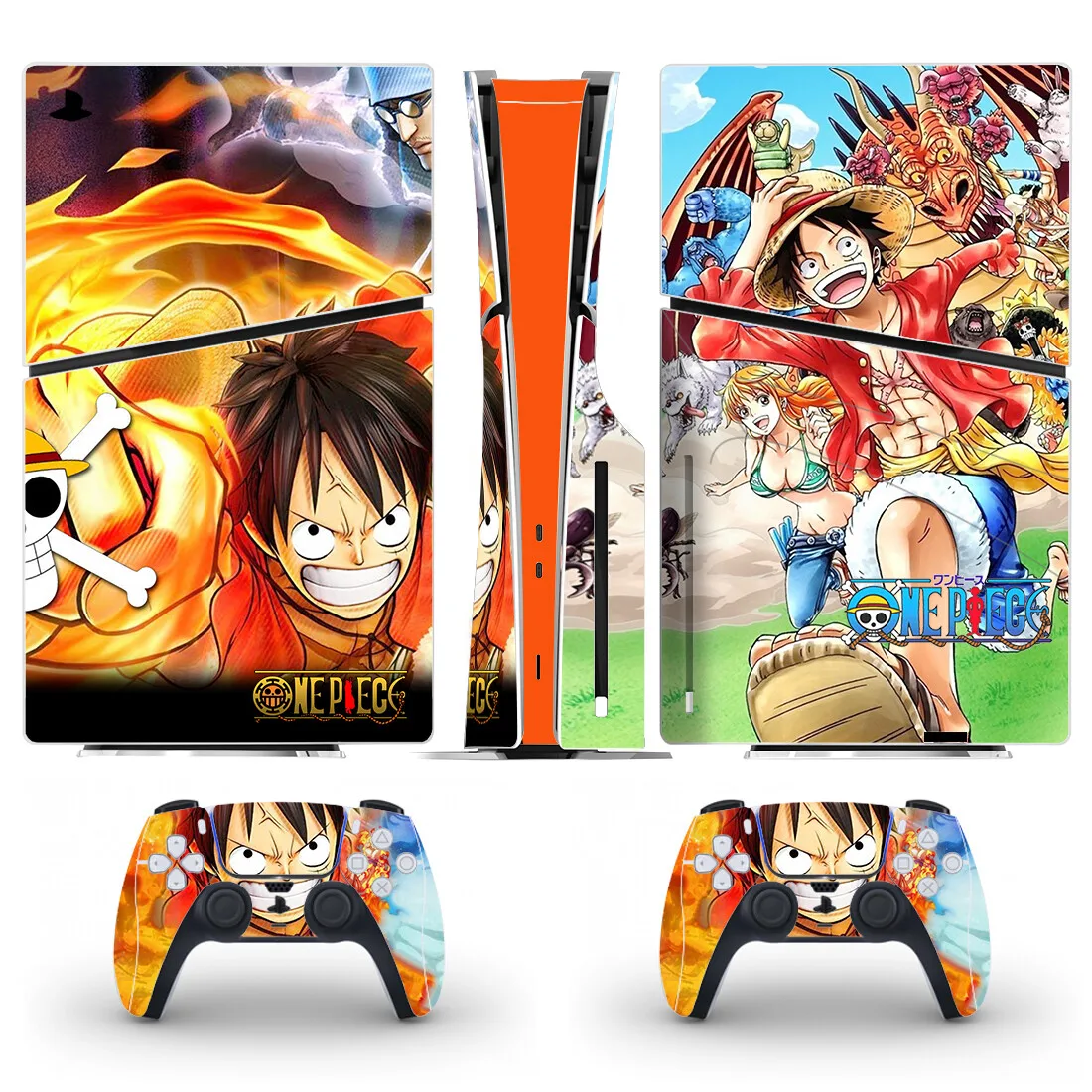 Новинка, стикеры в стиле аниме Luffy Gear 5 PS5, Обложка для консоли и 2 контроллера, новинка, виниловый тонкий диск PS5