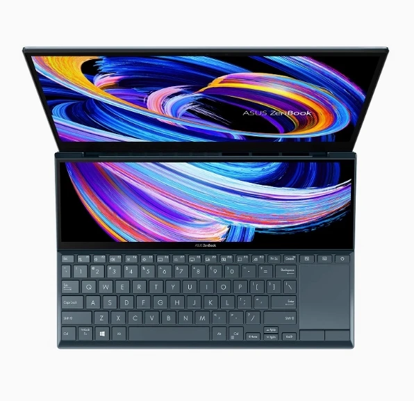 

New -ZenBook Pro Duo Laptop, UX581, 15.6, 4K, UHD, NanoEdge Touch Display, Core i9-10980HK, 64GB RAM, 1TB SSD, 100%