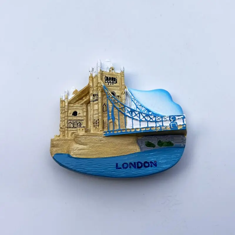 

London Bridge Hand Painted in UK3d3D Magnetic Fridge Magnets High-Value Landmark Attractions Architecture Travel Gifts