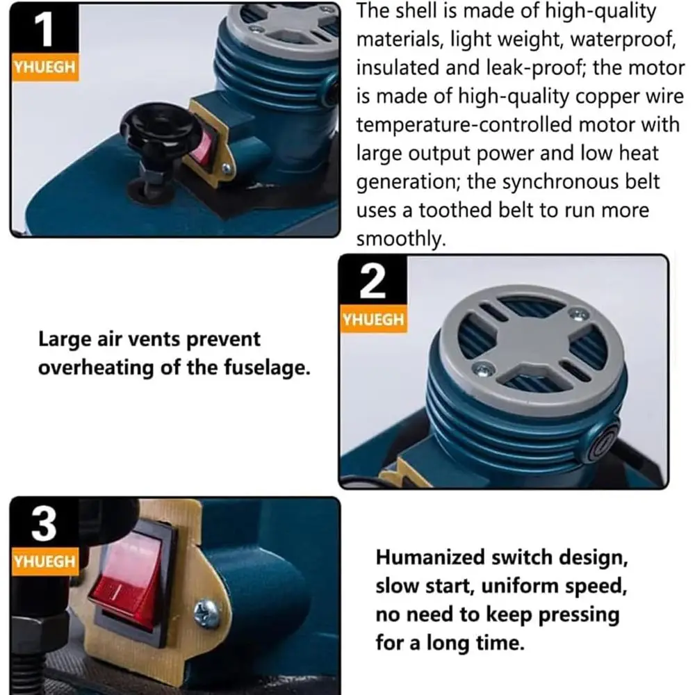 휴대용 800W 110V 유리 연마기, 8000 RPM, 직선 및 원형 가장자리 연마기, 유리, 대리석 및 타일용, 컴팩트 28x15x24cm