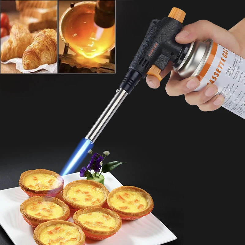 Obor Gas Las Nosel Pistol Api Luar Ruangan BBQ Memasak Berkemah Pemantik Api Penyembur Api Gas Butana Pembakar Peralatan Las Pemanas