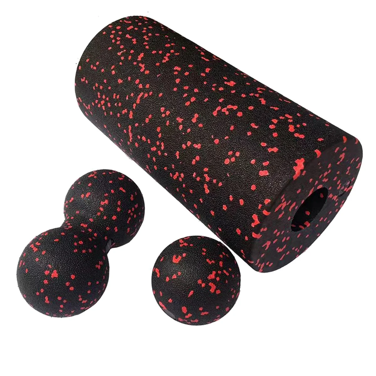 3PCS Yoga Roller Massage Peanut Ball Set EPP Fitness Foam Column for Back Pain Deep Tissue Stretching Muscle Relax--B