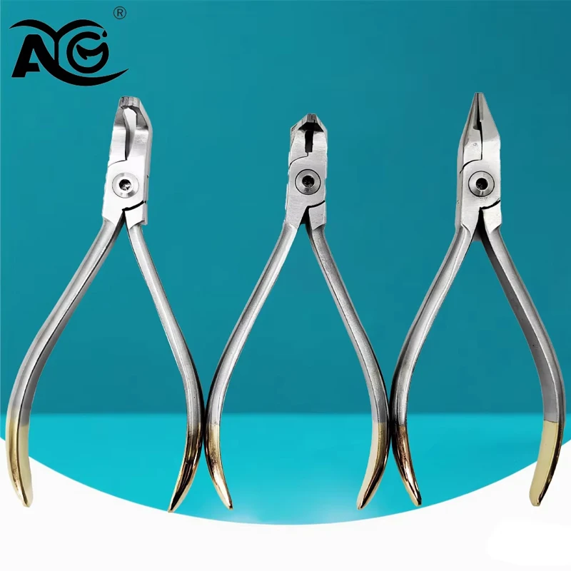 

AG 3Pcs Dental Forceps Orthodontic Wire Distal End Cutter Plier Bracket Brace Remover Plier Dentist Tools Dental Lab Instrument