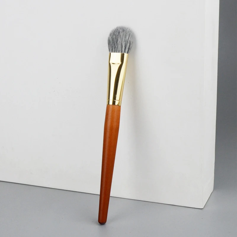 Escova de blush de cabelo natural, detalhes do rosto, sombra, pincéis de maquiagem, cabelos de cabra, blush, bronzer pro, ferramentas cosméticas essenciais