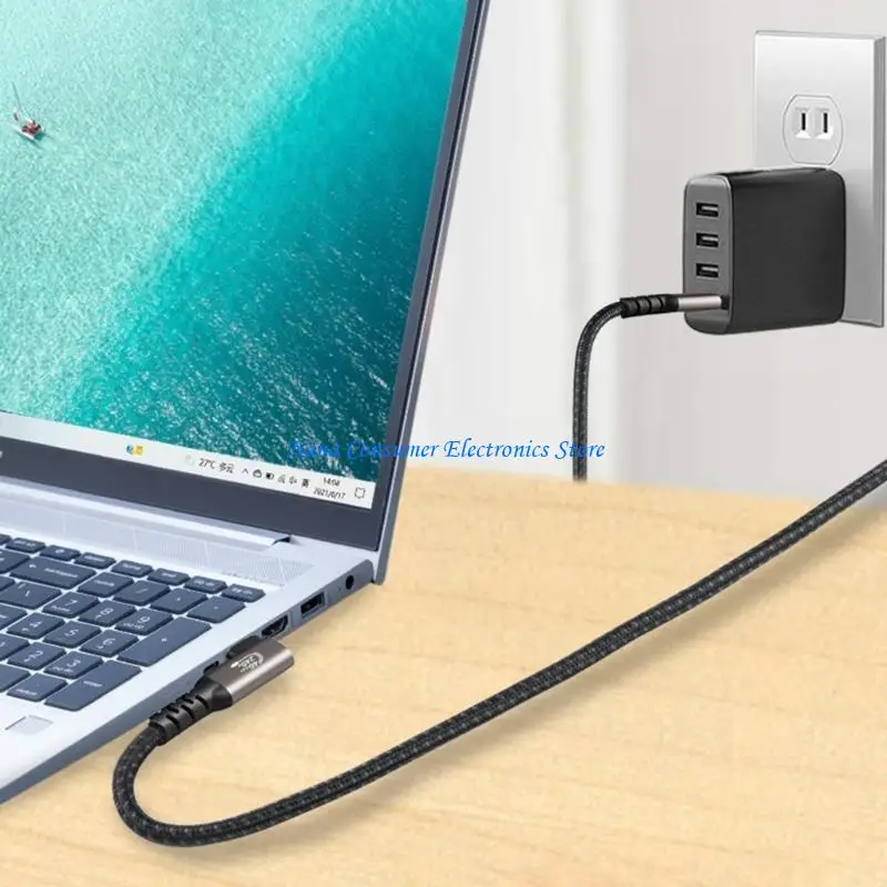 G7NE 40Gbps USB4 TypeC Cable 90° Angled Connector 8K Display Rapid Data Transfer