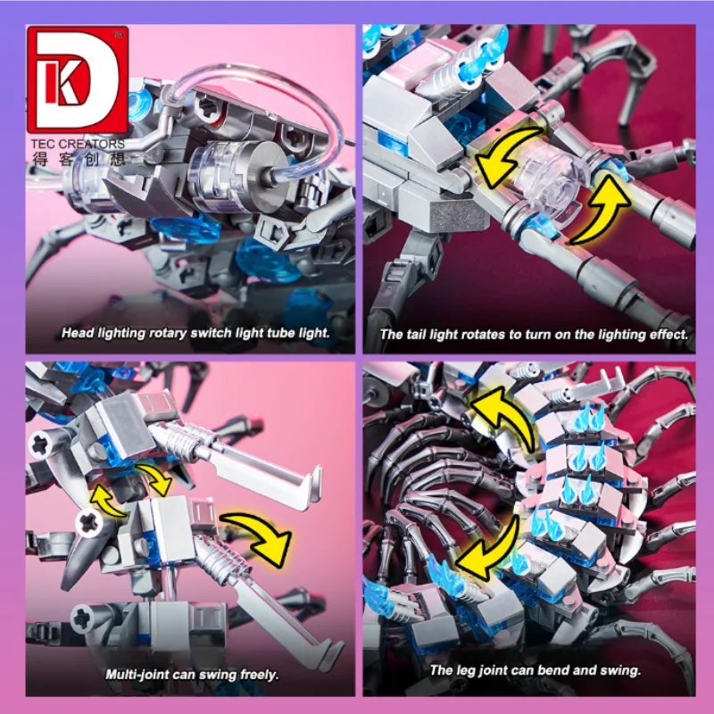 مجموعة أدوات تجميع ثلاثية الأبعاد لعبة مكعبات بناء ألغاز حريش ميكانيكية لتخفيف التوتر هدية عيد ميلاد للأطفال والكبار #5