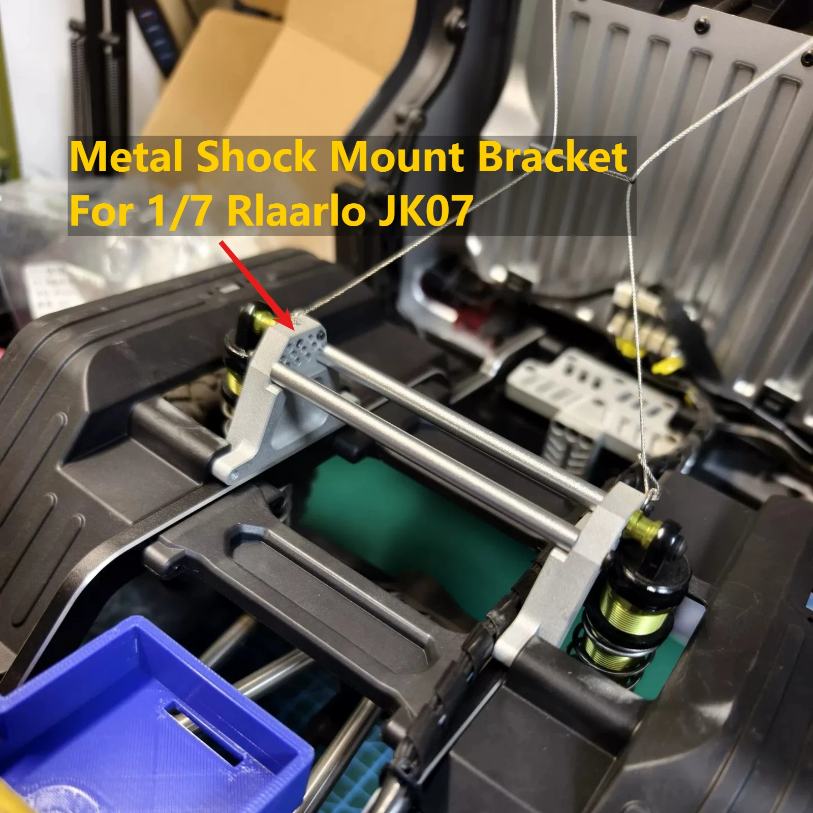 RC Car Upgrade Accessories Custom Metal Shock Mount Bracket For 1/7 Rlaarlo JK07 High‑Strength Alloy Replacement Mod Spare Parts