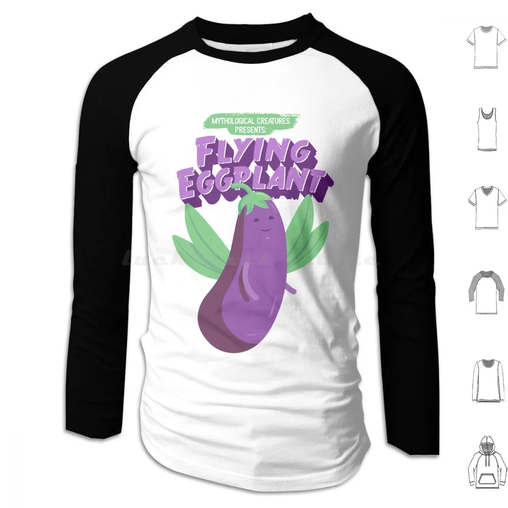 Sudaderas con capucha de berenjena voladora, mitos de manga larga, mitología mitológica griega, criatura alimentaria de berenjena, Quimera, película vegetal