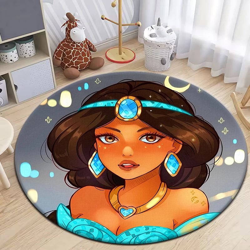 

Princess series Round Carpet for Children's Living Room Area Rugs Camping Picnic Mats Anti-Slip Rug Yoga Mat Doormat Floor Mat