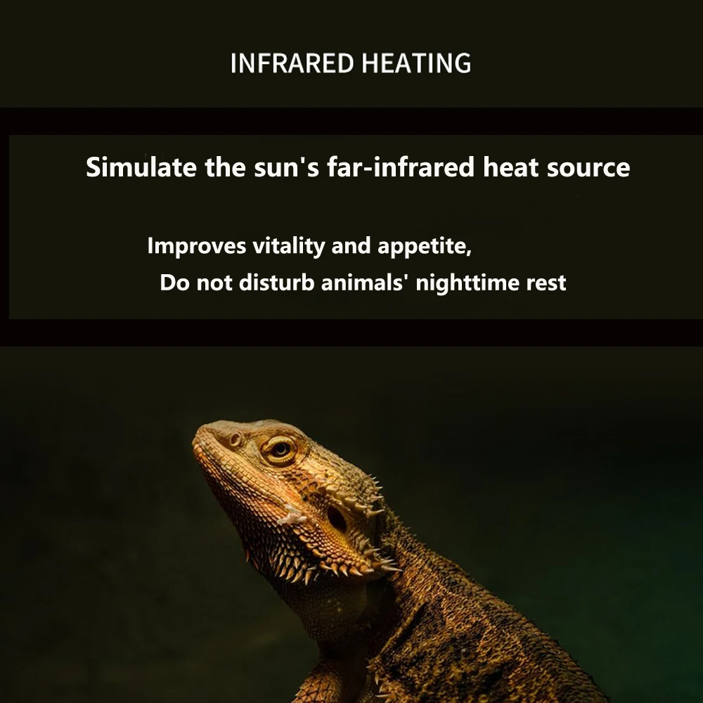 Climbing pet carbon fiber Heating Lamp Tortoise hedgehog lizard Keep Warm Simulation solar far-infrared heat source bulb