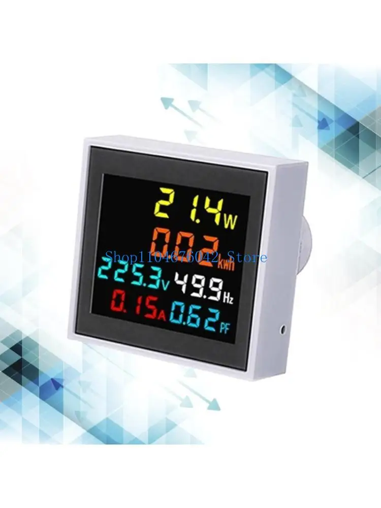 652F Energy Meter Single Phase Voltmeter Ammeter Din-Rail Power Consumption Electricity Usage Meter Digital Display
