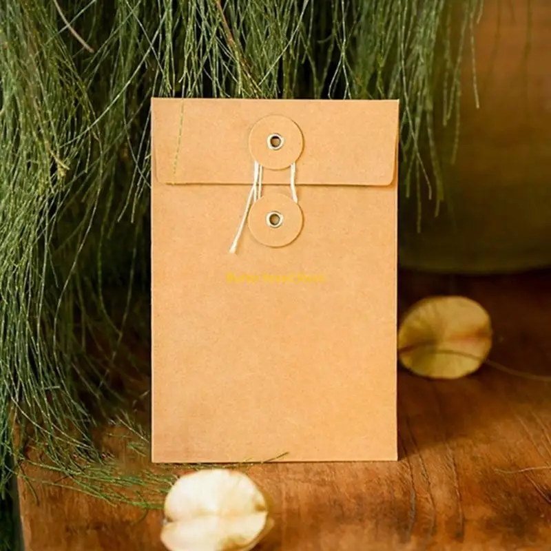 W89Cエンベロープポケット付きボタンと文字列閉鎖郵便用ポストカード請求書の招待