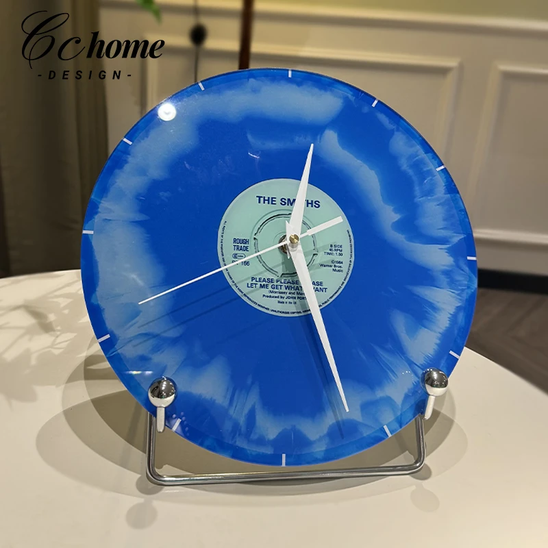 

Stained glass retro record hanging clock hanging wall clock