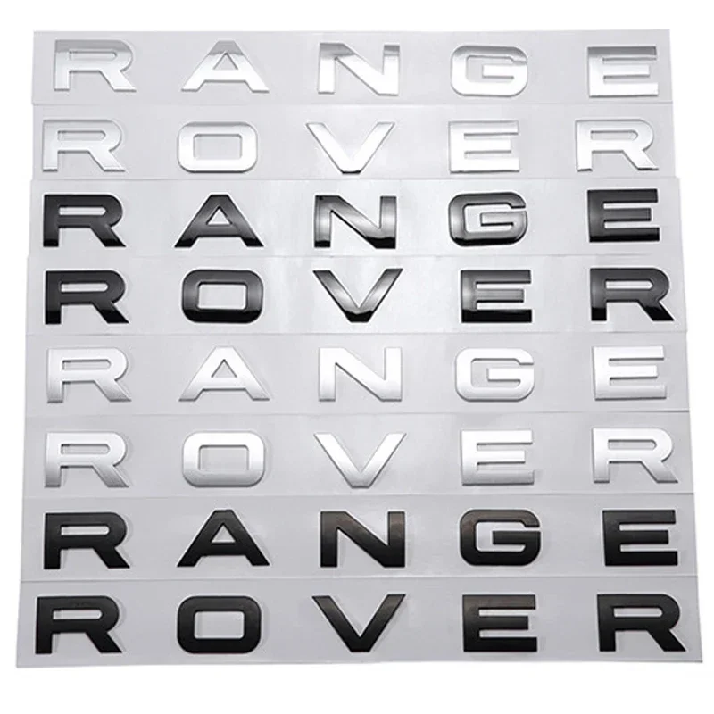 Front Head Hood Bonnet Trunk Letters Logo Emblem Badge Stickers For Land Rover Range Velar Sport Discovery 2 3 4 Rear Tail Cover