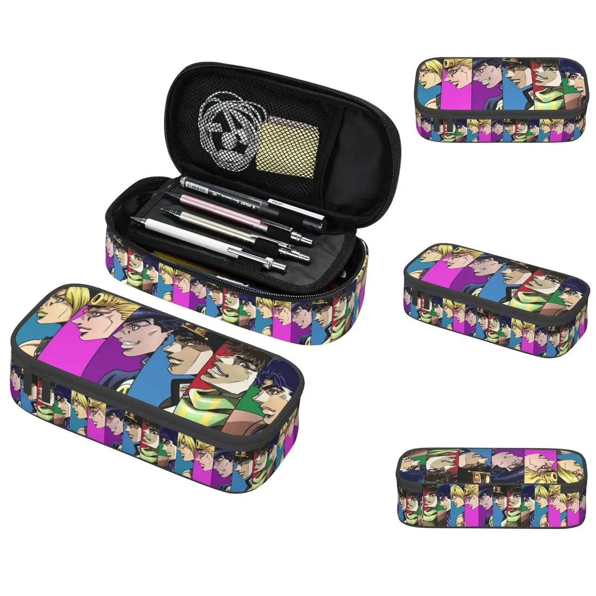 Anime JoJo Bizarre Adventure Federmäppchen für Schüler, Schule, Stiftbox, Bleistiftbeutel, Schreibwaren, Stifthalter, Tasche