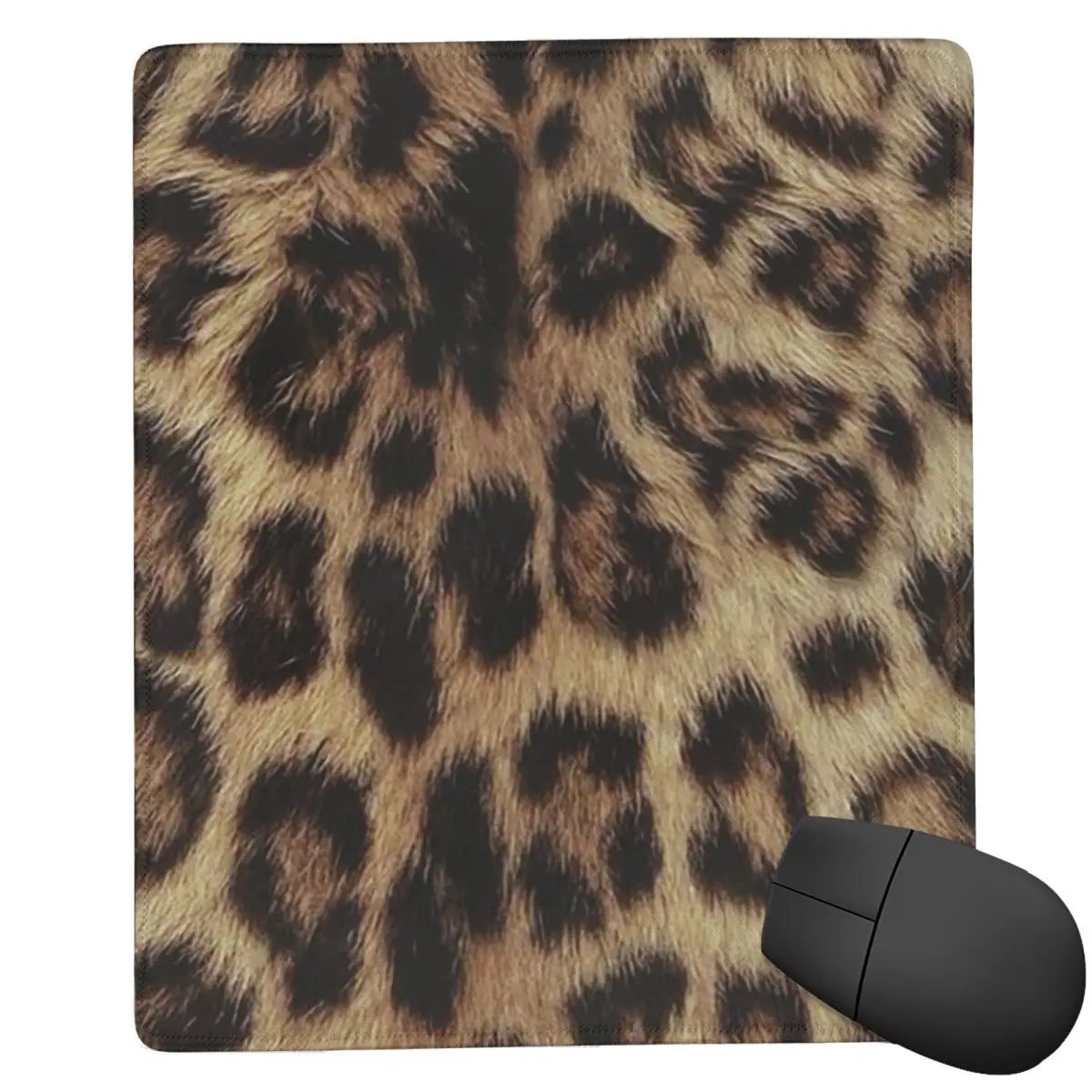 Leopard Cheetah Fur Hide Animal Fur Pattern Mouse Pad Computer Keyboard Mouse Mat Gaming PC Laptop Desk Mat Office Accessories