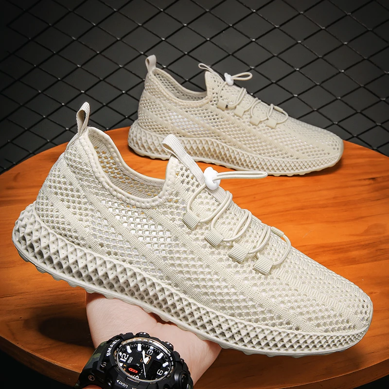 CYYTL Summer Shoes For Men Mesh Sneakers Casual Outdoor Hiking Platform Waterproof Sport Luxury Designer Fisherman Beach Tennis