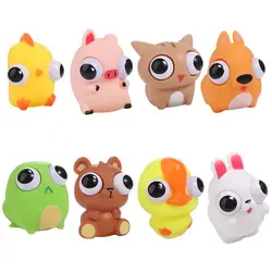 Soft Pop Eye Squeeze Sensory Toys Stretch Squeezing Cartoon Puppy Squeeze Toy Anti Stress Dog Animal Stress Relief Toy Adult